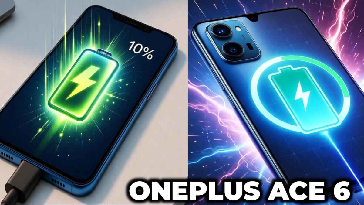 OnePlus Ace 6 smartphone showcasing 100W fast charging, triple camera setup, and sleek display for India launch