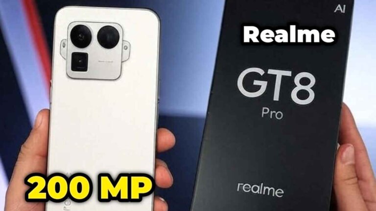 Realme GT 8 Pro 5G front view showing sleek design and triple rear cameras