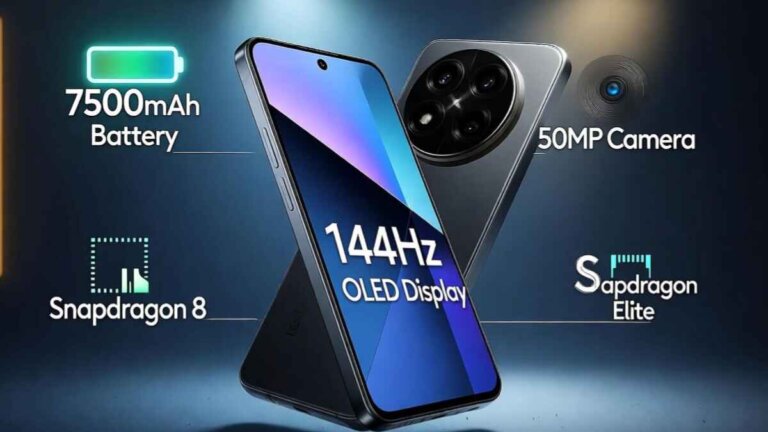 iQOO Neo 11 5G smartphone front and back view showing its sleek design, camera module, and vibrant display