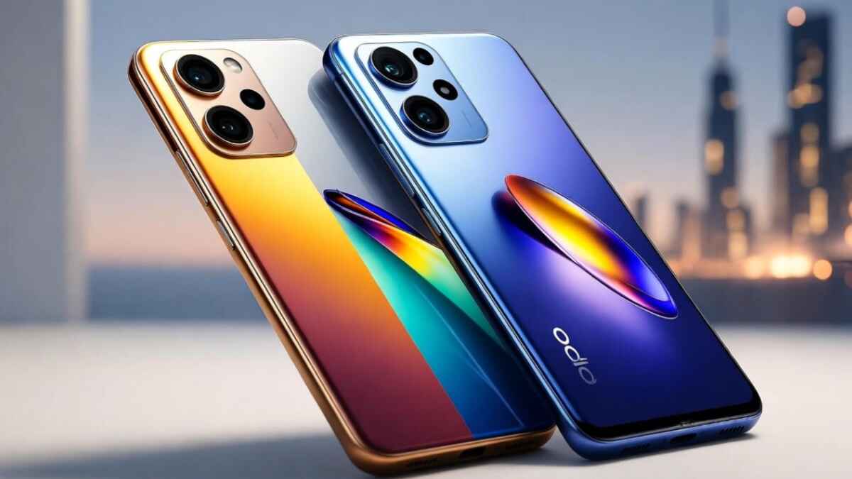 Oppo Reno 15 Pro 5G and Oppo Reno 15 5G showcasing front and back design, premium gradient finish, and curved display – 2026 global release.